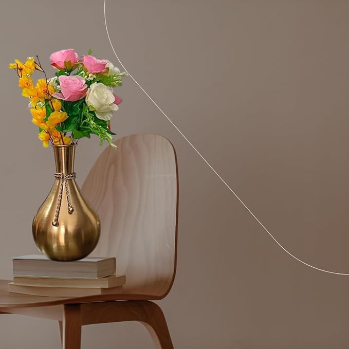 Majestic & Royal Brass Finished Metal Flower Vase | Elegant Flower Vase for Home Decor