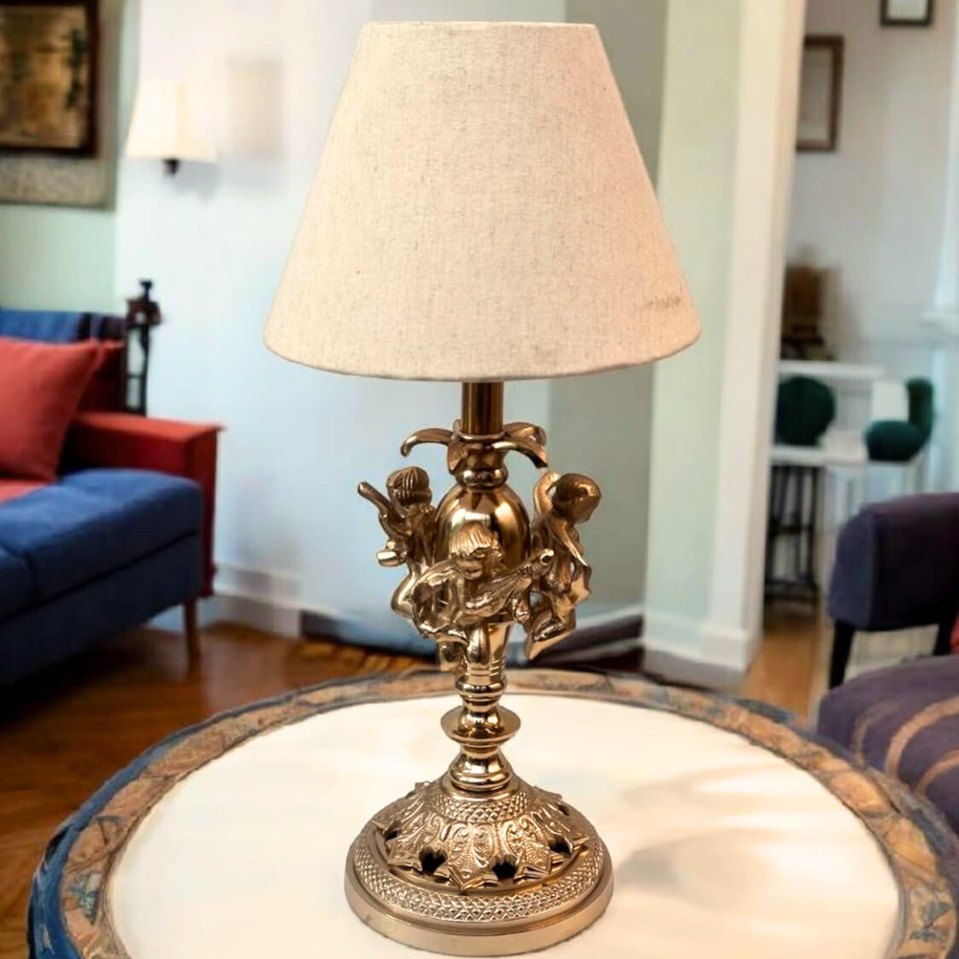 Antique Sculpture Casted Table Lamp for Bedroom, Living Room, Home Decoration. Size:54X 26 CM