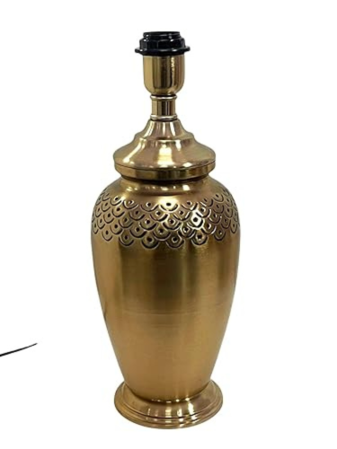 Antique Curved Brass Plated Table Lamp for Bedroom, Bedside, Living Room, Home Decoration, Hotel Pack of 1 Size: 46X 25 CM