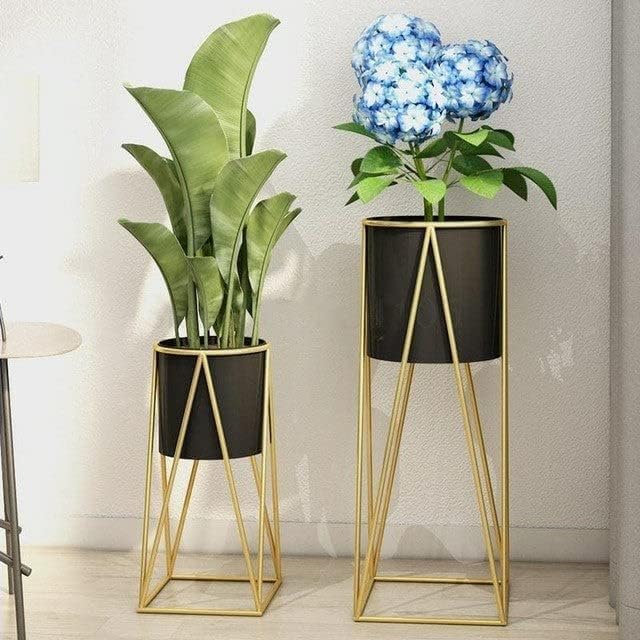 Planer Pot with Stand | Metal Flower Stands Planter for Indoor,Out Door-Black
