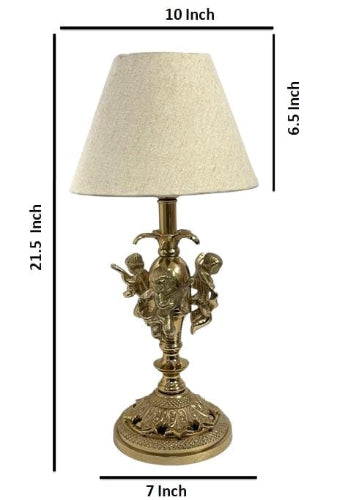 Antique Sculpture Casted Table Lamp for Bedroom, Living Room, Home Decoration. Size:54X 26 CM