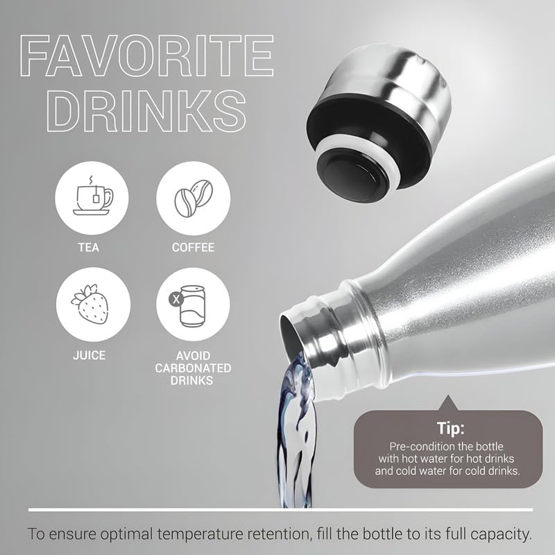 Thermosteel 24 Hours Hot and Cold Water Bottle, 1 Litre