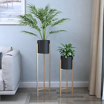 Planer Pot with Stand | Metal Flower Stands Planter for Indoor,Out Door,Bedroom, Living Room | Set of 2 | Size: 20 inch & 15 Inch