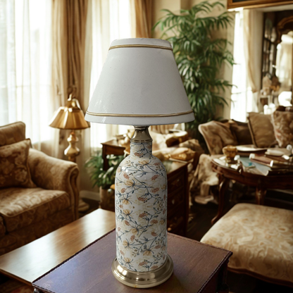 Antique Finished Enamelled  Gold Table Lamp for Bedroom. Size 23X10 Inches