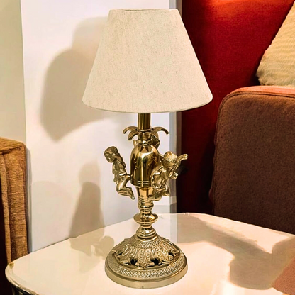 Antique Sculpture Casted Table Lamp for Bedroom, Living Room, Home Decoration. Size:54X 26 CM
